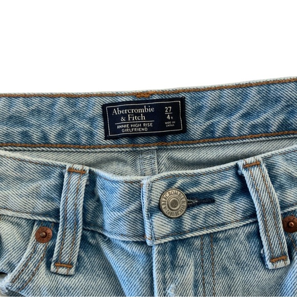Abercrombie & Fitch Annie High Rise Girlfriend Zipper Jeans Size 27 - Picture 4 of 6